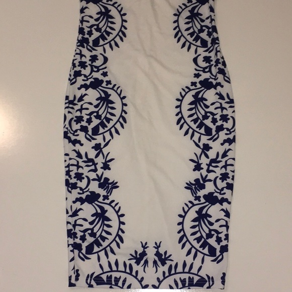 SHEIN pencil dress S blue white - Picture 2 of 4